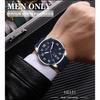 Mens Quartz Watch Large Dial Magnetic Silicone Strap, Luminous Hands Date, 30M Daily Waterproof Wrist Watches