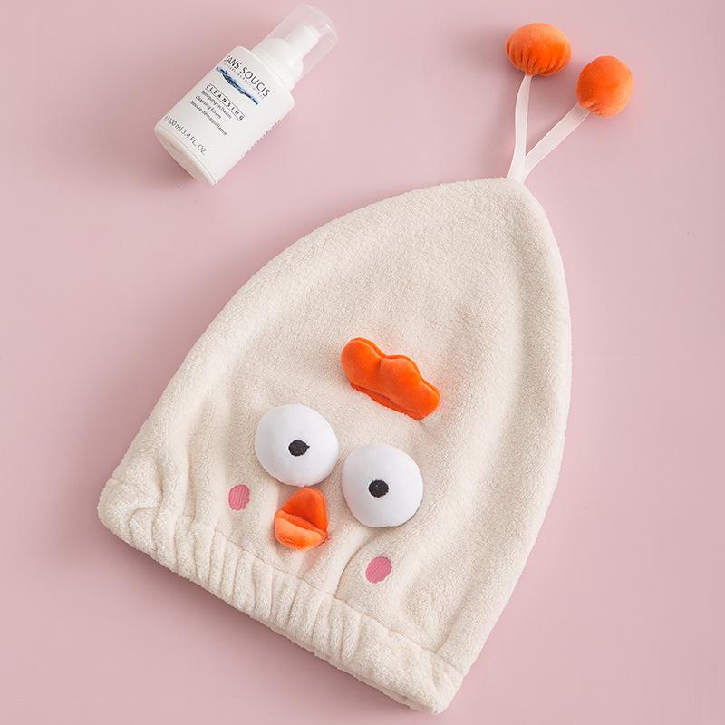 Clownfish Funny Water-absorbing Coral Velvet Dry Hair Cap Cartoon Cute Animal Pet Three-dimensional Shape Shower Cap
