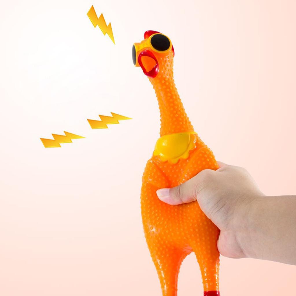 This Squeaking Chicken Is A Creative Prank Toy For Kids, Adults, And Dogs. Its Squeaking Sounds Are Incredibly Fun And Addictive.