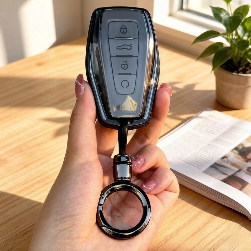 Transparent Black Tpu Key Case For Geely Coolray Atlas Boyue Nl3 Emgrand X7 Ex7 Suv Gt Gc9 Borui Car Key Cover Fob Accessories