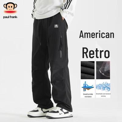Men's American Style Loose Fit Straight Leg Casual Cargo Pants