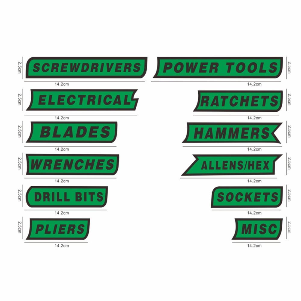 PVC Magnetic Toolbox Labels Easy Identification Tool Box Labels New Reusable Tags  General Tool Box