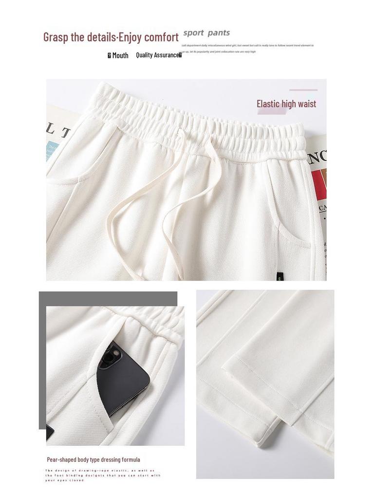 Women's High Waist Loose Candy Color Wide Leg Pants - Versatile Slim Fit for Spring and Autumn
