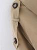 European and American Women's Double-Breasted Belted Short Trench Coat with Stand Collar