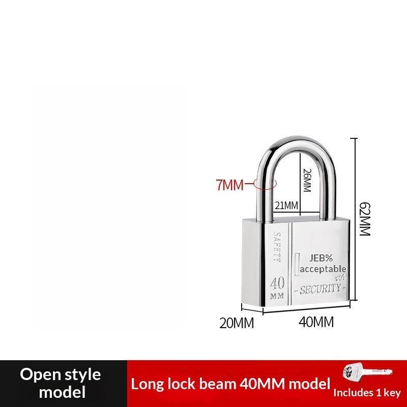 1 Pcs High Security Stainless Steel Keyed Alike Padlocks Cut Resistant Shackle For Gates Lockers Warehouse