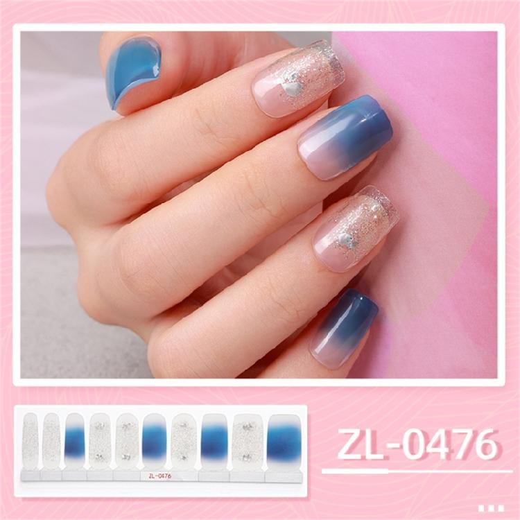 Gradient Nail Art Stickers Full Wrap Nail Stickers Self-Adhesive Nail Art Decals