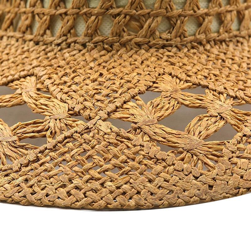 Wide Brim Western Cowboy Hat Sun Protection Jazz Hat Fashion Straw Cap Outdoor
