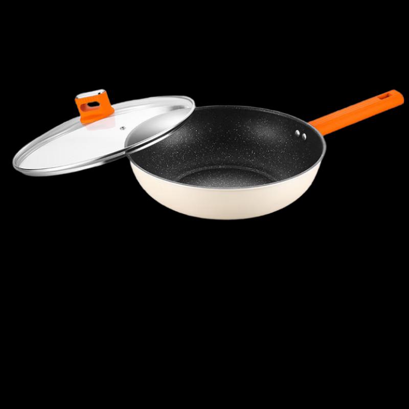Desland Orange Collection Refined Iron Non-stick Wok