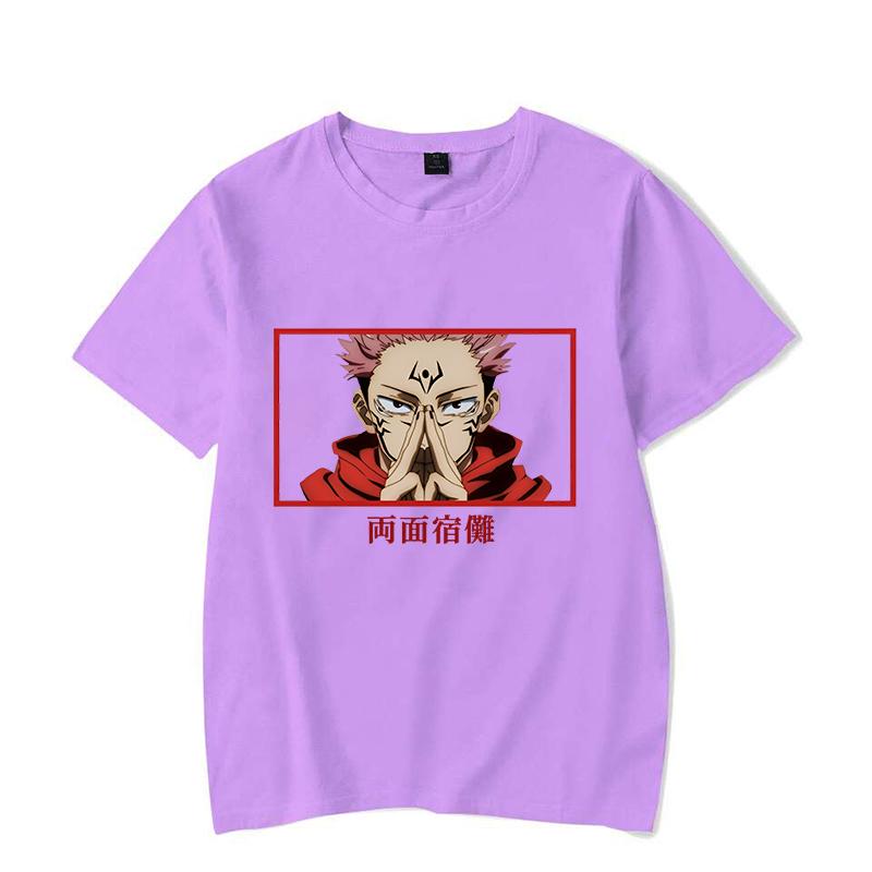 Hot Anime Ryomen Sukuna Print T-shirt Summer Casual Loose T Shirt Women Men Harajuku Shirts