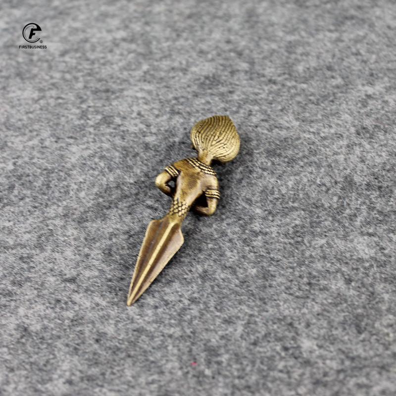 Copper Tea Knife Mahayana God Wealth Tibetan Vajra Pestle Awl Tea Tools Cone Needle Breaking Prying Tea Brick Professional Tool