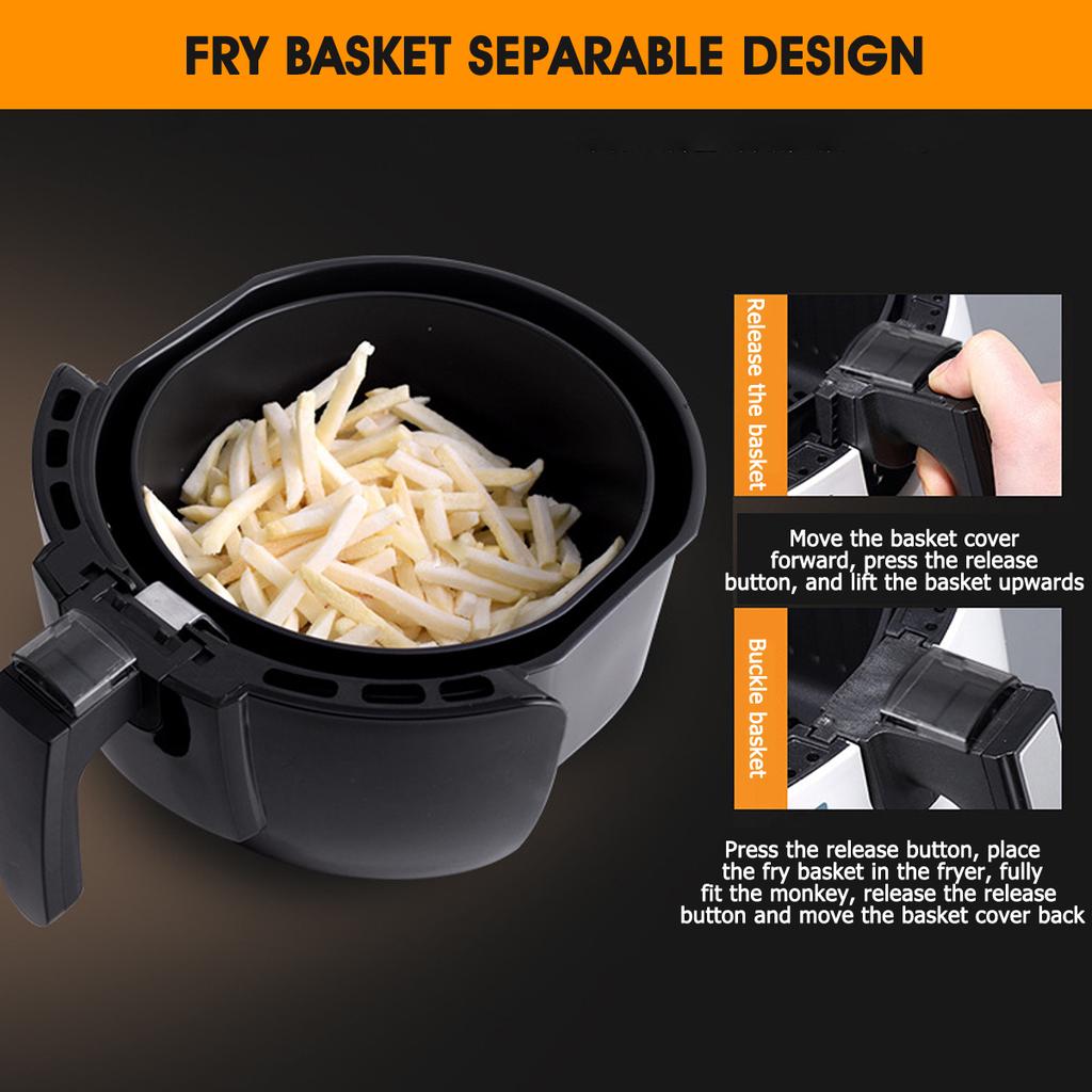 Buy 220v 1200w 4l Electric Air Fryer Oil Free Easy To Use French Fries Chicken Fry Food Cooker Kitchen At Affordable Prices Free Shipping Real Reviews With Photos Joom