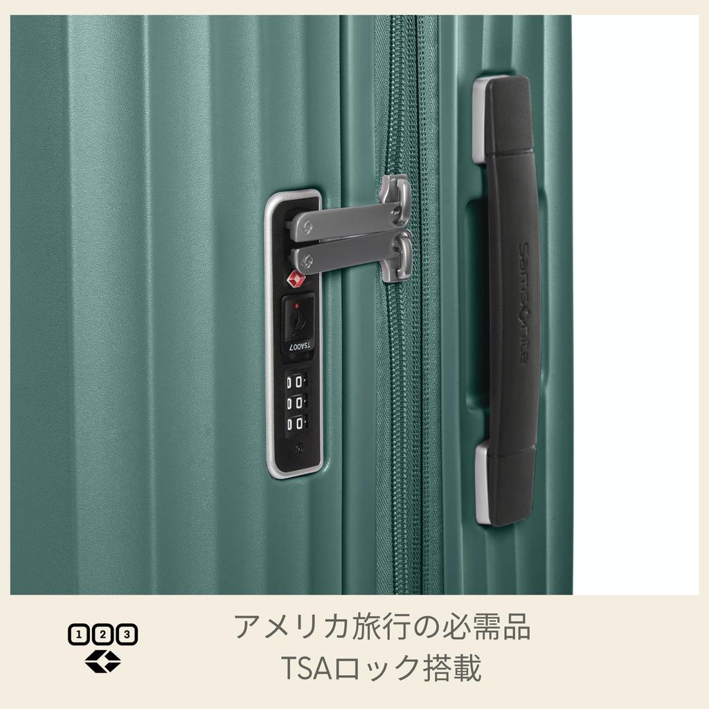 Samsonite ENOW Spinner 55 Suitcase, Small, Carry-on Size, 34L, 55cm, 3.2kg, Green, for 1-3 nights