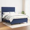 Cadre de lit avec matelas - Maison Exclusive - 140x190 cm - Tête de lit réglable - Bleu