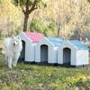 Windproof Rainproof Plastic Dog House for Medium/Large Dogs - Outdoor Pet Cage