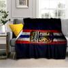Lyon Football Crest Printed Throws Blanket Soft Flannel Blankets for Couch Bed Gifts for Men Women Picnic blanket Christmas gifts