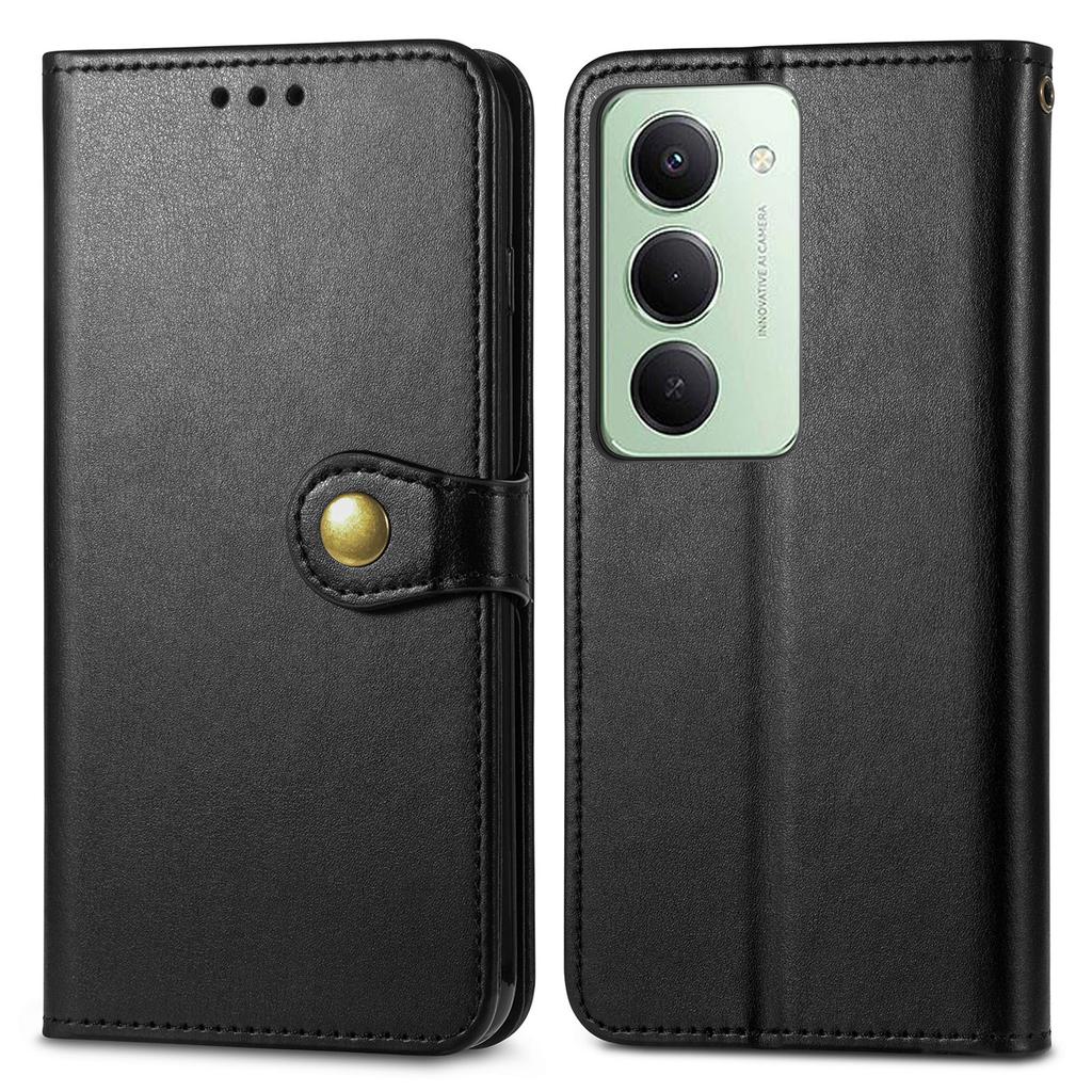 For Xiaomi Redmi 15 4G (EU) (171mm) Case Wallet Stand Leather Phone Cover with Wrist Strap