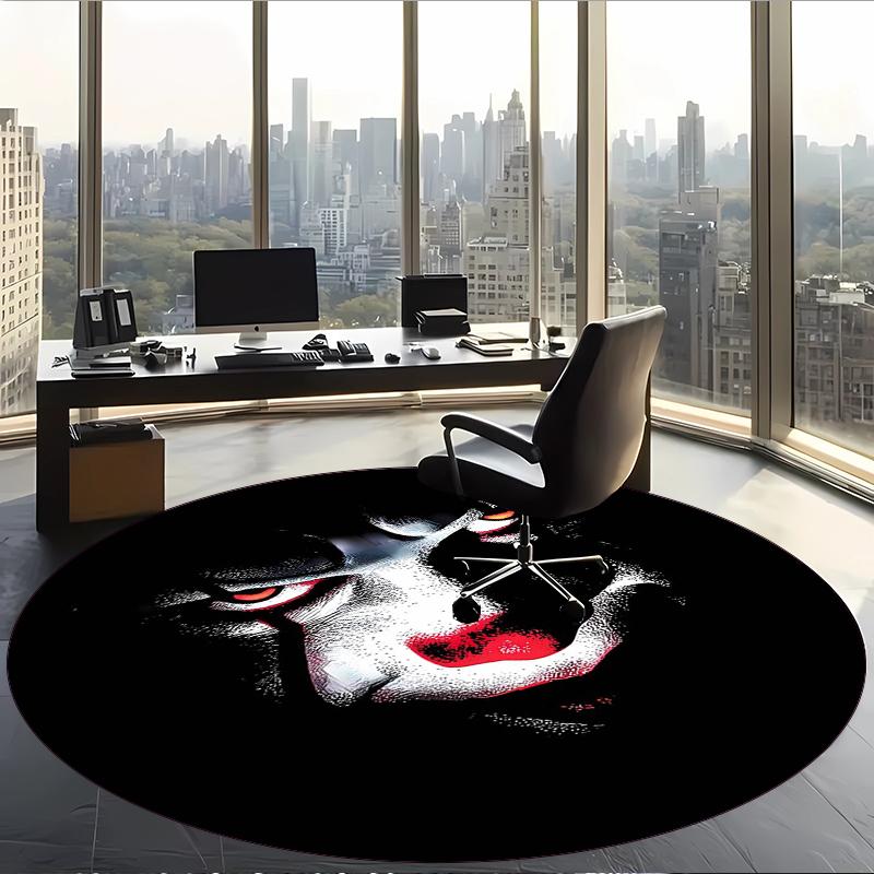 Pennywise (5) Round Office Rug Decorative Floor Rug for Office Bedroom Living Room and Home Space