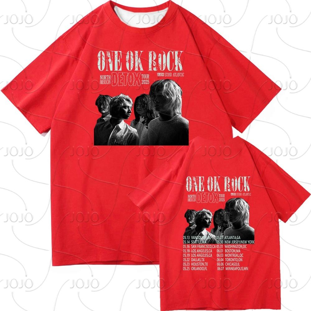 One Ok Rock DETOX Tour 2025 T-shirt Moda Odzież męska/damska Vintage Harajuku Szybkoschnąca odzież Punk T-shirty