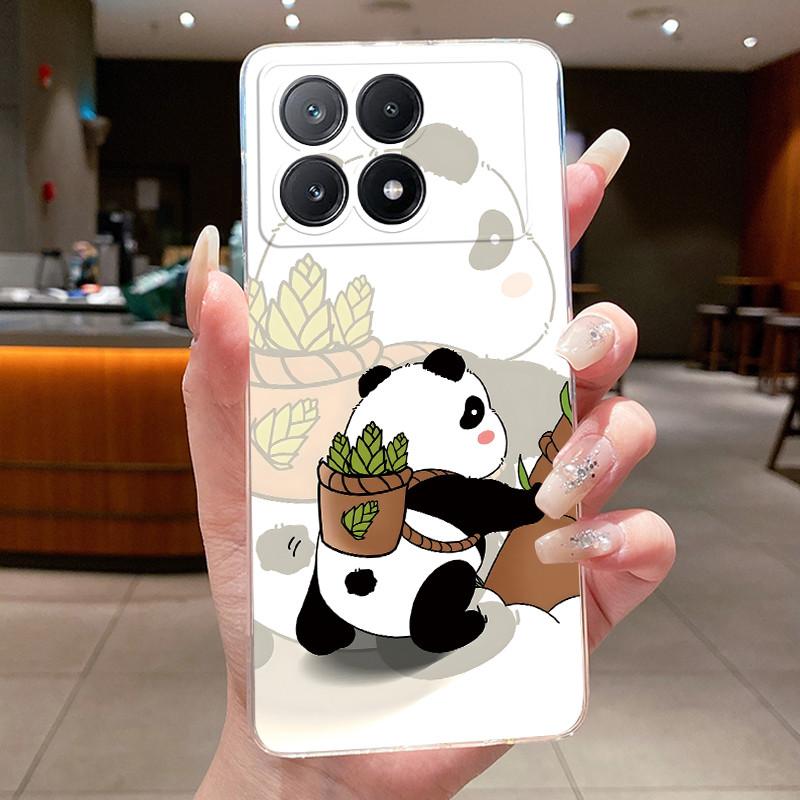 Phone Case For Xiaomi POCO X6 PRO 5G/Redmi K70E Fundas Capa Butterfly Bow Protective Casing Transparent Soft Silicone TPU Cover