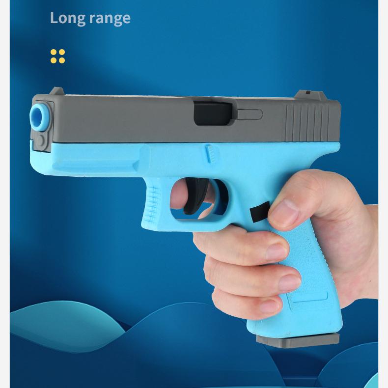 Bo jogando concha arma de brinquedo glock não-lançável modelo de simulação de arma de bola macia para crianças menino arma de bola macia