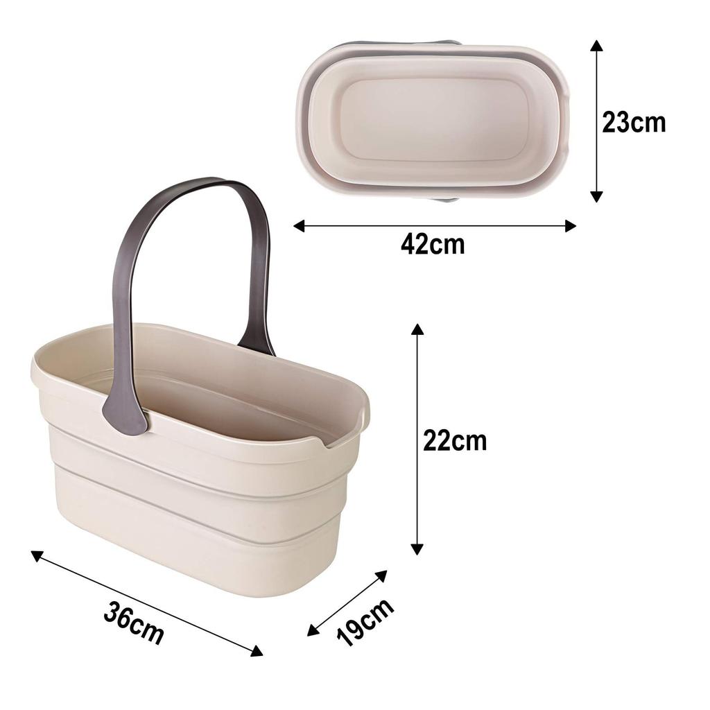 Eyliden Foldable Wash Laundry Foldable Silicone Wash Easy Car Fishing Shoe 36 x 19 x Car Bathroom Foot Portable Bucket, Basket, Bucket, 10L, Storage,