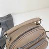 Women Mini Round Leather Handbag Multi Zipper Pockets Top Handle Crossbody Bag Adjustable Strap for Daily Use Ladies' Holiday Gifts