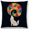 Latest Day Night Sun Moon Child With Animals Friends Wolf Bear Elephant Rabbit Cushion Cover Home Decor Sofa Throw Pillow Case