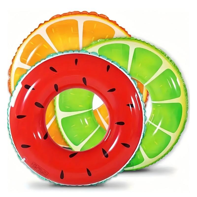 Swimming Ring Fruit Styling Adult Swimming Ring Summer Swimming Essential Supplies Beach Pool Floatation Ring Without Pump