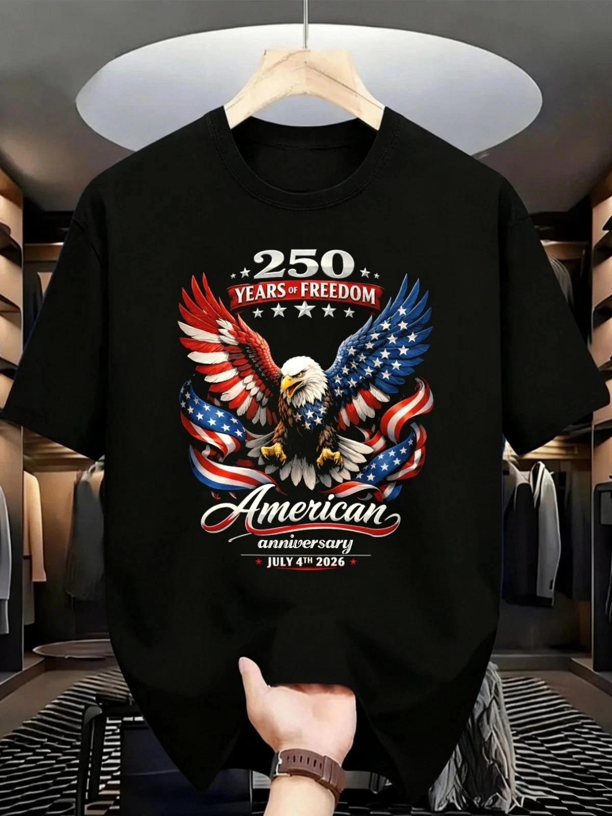 America 250 Years of Freedom 1776-2026 Patriotic Anniversary T-Shirt 3XL