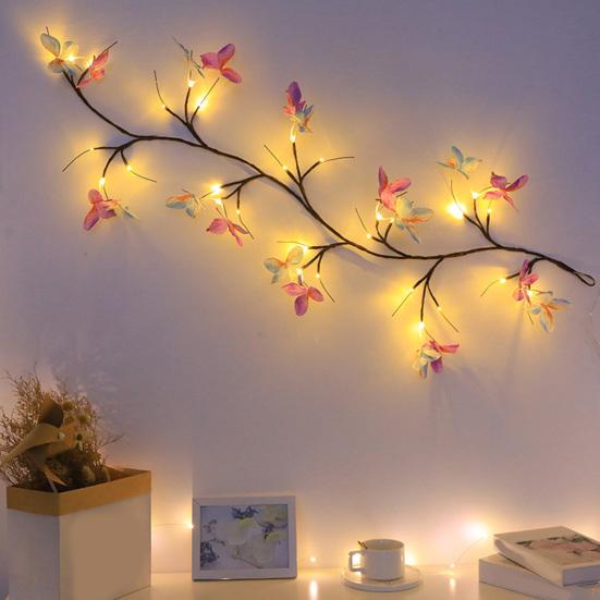 LED Rattan Lamp Energy-saving USB Powered Easy to Install Butterfly String Light Romantic Interior Lighting Indoor/Outdoor Decor