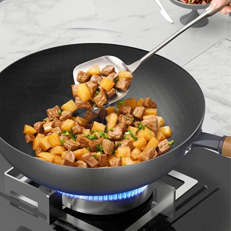 Kangbach 32cm Flat Bottom 304 Stainless Steel Wok