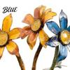 Rustic Flower Pot Art Decorative Garden Handcrafted Stake Accessory Metal Vintage Yard Outdoor Plant for Pathway Lawn Patio Planter