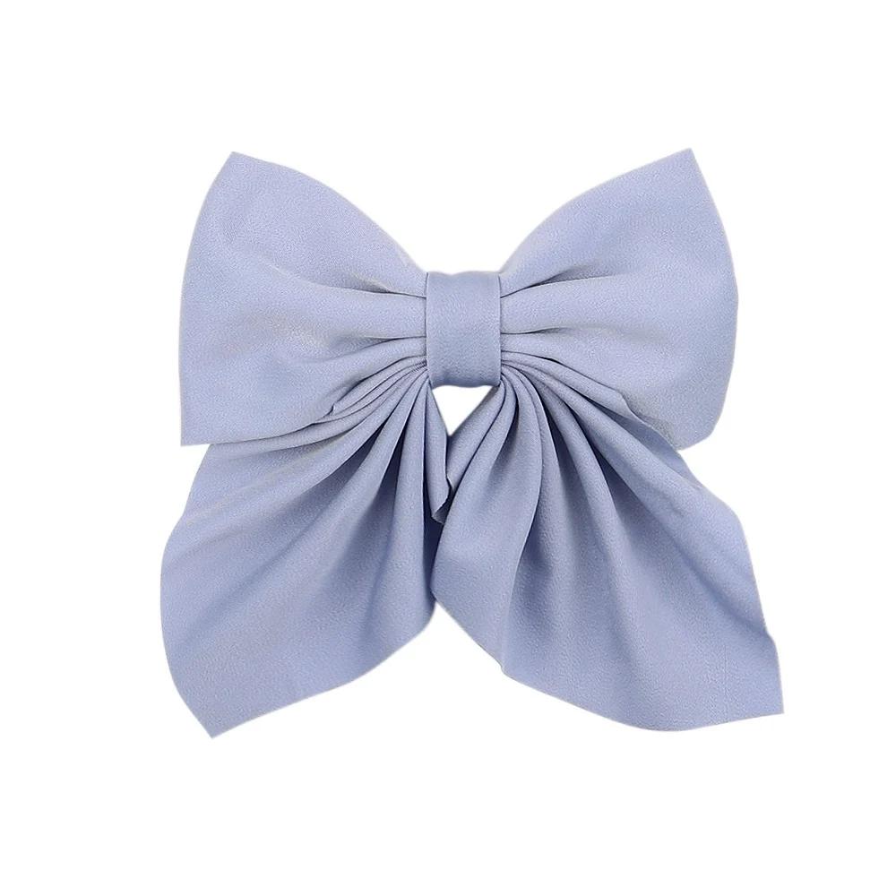 5Piece Mixed Color Ribbon Bow Girls Hair Clips Elegant Solid Color Bow Hair Accessories Hair Clips for Girls Headwear