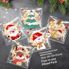 100Pcs Christmas Self Adhesive Treat Bags With Cute Cartoon Prints For Packing Cookies Candies Snacks Christmas Gifts