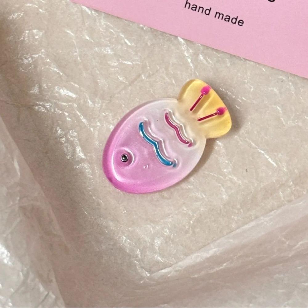 Jelly Cartoon Fish Hairclip Plastic Cartoon Hair Clip Mini Taiyaki Side Clip Daily
