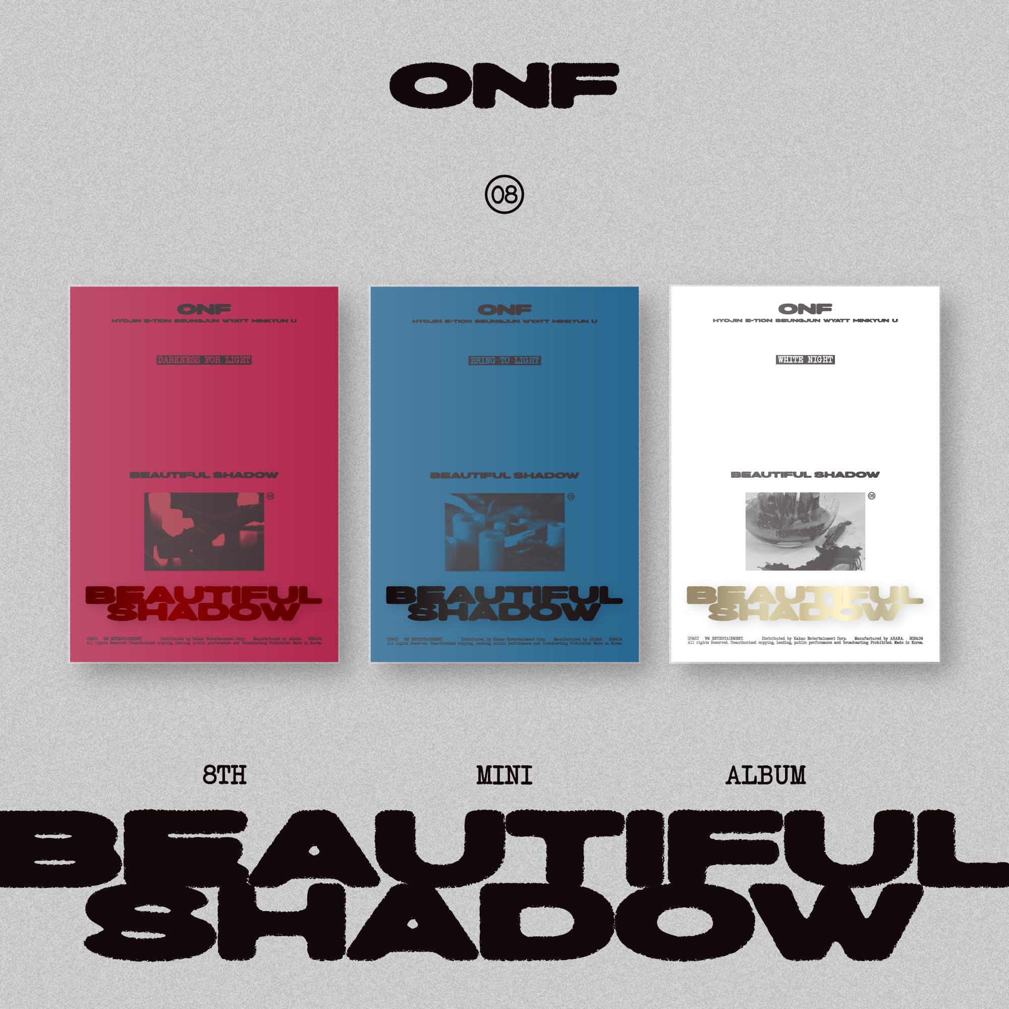 

ONF 8TH MINI ALBUM [BEAUTIFUL SHADOW] (Korean edition)