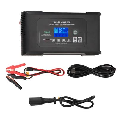 Ładowarka do akumulatorów wózka golfowego 36V18A 48V13A z ekranem LCD Ładowarka podtrzymująca do litowych do Lifep04 AGM GEL EFB MF