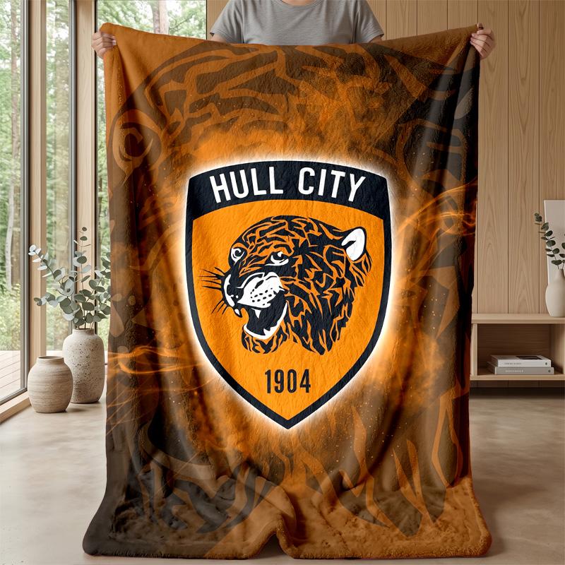 Coperta in Pile Flannel Hull FC Coperta Calda e Accogliente per Divano Letto Viaggio Uso in Tutte le Stagioni