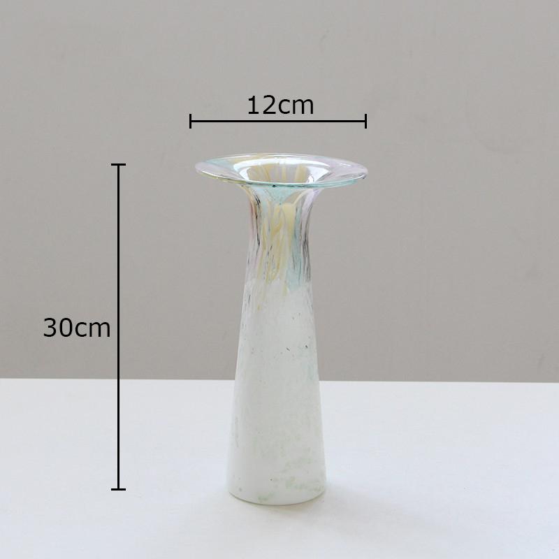 

Creative Gradient Colorful Glass Vase Flower Pots Table Decoration Flowers Arrangement Floral Vases Room Aesthetic Decor