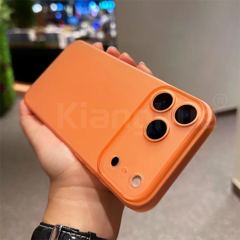 

Ультратонка жорстка ПП-кейс для iPhone 17 Pro Max 17 ProMax Air 0,3 мм Матова прозора задня кришка-оболонка для iPhone17 Air 17Pro Тонкий iPhone17 Pro помаранчевий