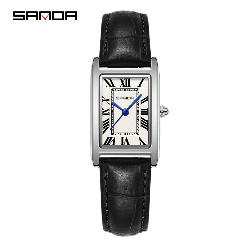 Orologi SANDA Quadrati Retro per Coppia - Eleganti, Impermeabili, al Quarzo, da Polso per Uomo e Donna