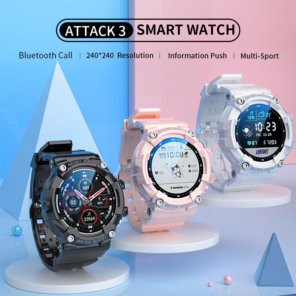 Buy LOKMAT ATTACK 3 Sport Smart Watch Support Bluetooth Calls Fitness  Tracker Heart Rate Monitor Touch Screen Smartwatches for Phone at  affordable prices — free shipping, real reviews with photos — Joom