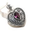Natural Amethyst Gemstone 925 Sterling Silver Jewelry Pendant 1.46" ETC-13934