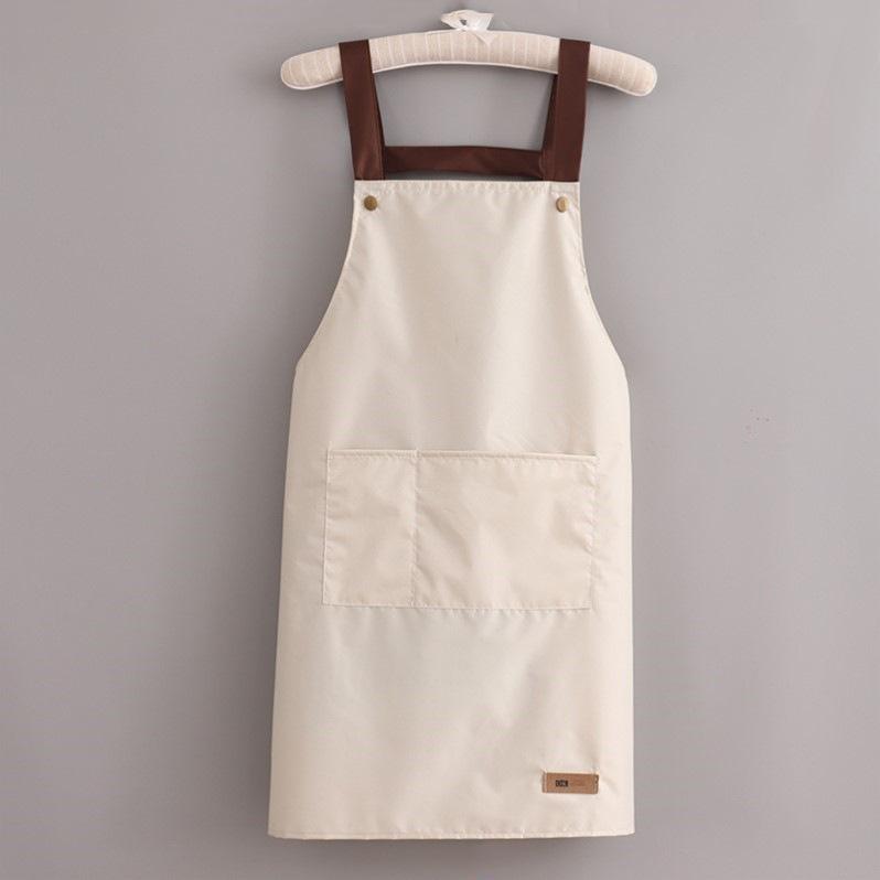 

Waterproof strap apron printing, Chunya spinning kitchen apron cleaning and anti-fouling foreign gas work clothes Printed бежевий