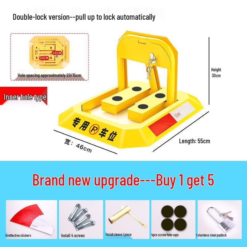 Octagonal Ground Lock: Thickened Anti-Collision Parking Bollard