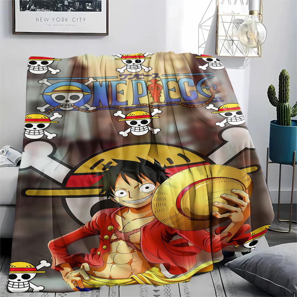 1pz Una Pezzo Monkey D Luffy Coperta in Flanella Fantasia Adatta a Tutte le Stagioni per Arredamento Casa Calore e Comfort Regali Regalo Festivo