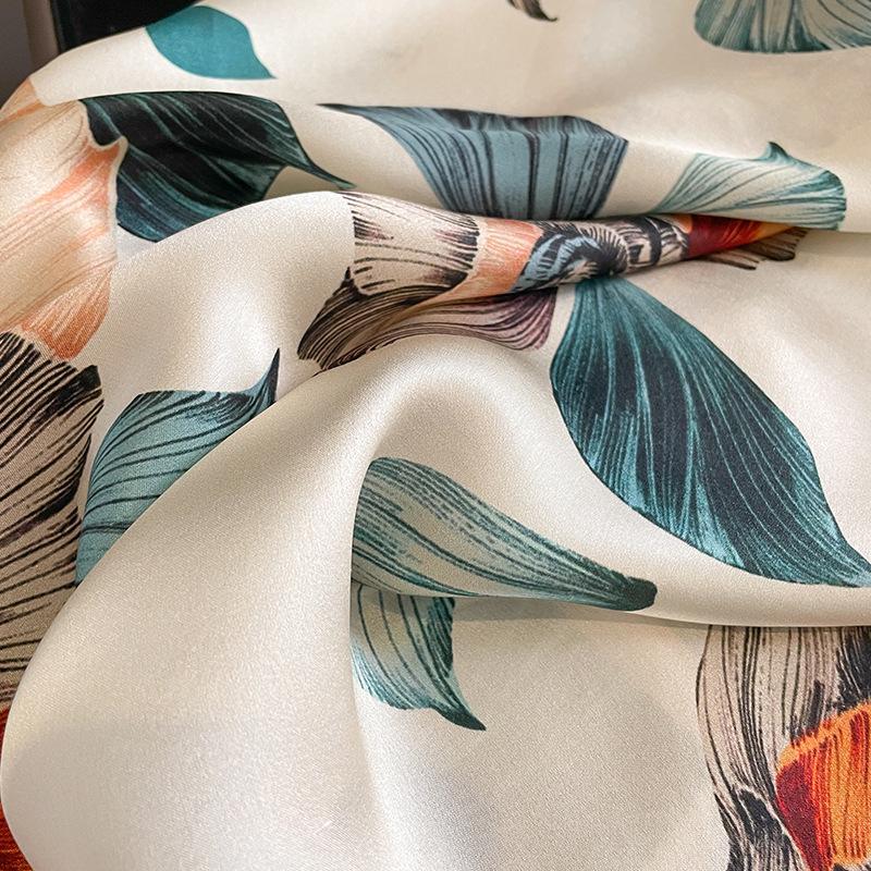 100% Real Silk Scarf Women Square Luxury Neck Shawl Wraps for Ladies Neckerchief Foulard Scarves Pashmina Female Hijab Bandana