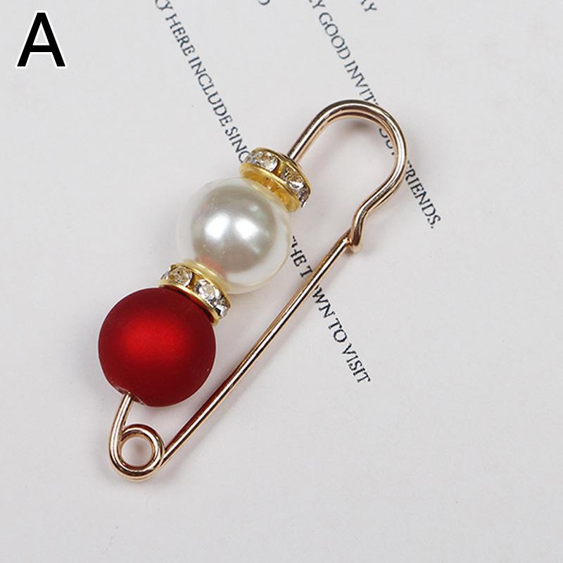 

1PC Exquisite Cardigan Clip Pearl Brooch Jewelry Gift Rhinestone Suit Pin Fashion Women Accessories KTJ