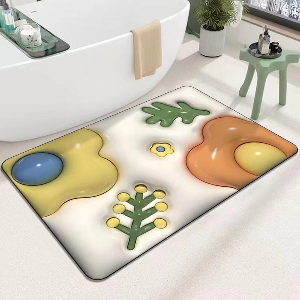 Shower Rug Door Mat Kitchen Carpet Water Absorbent Bathroom Floor Mat Non Slip Quick Dry Soft Area Rug for Indoor Outdoor