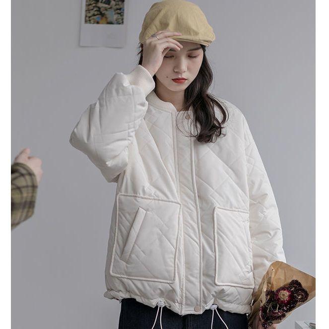 

Machine-Washable Women s Lightweight Cargo Cotton-Padded Coat Winter Loose Student Short Padded Jacket S